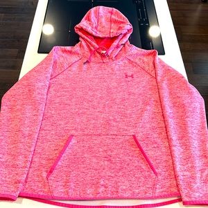 Women’s Large Under Armour pink hooded sweatshirt